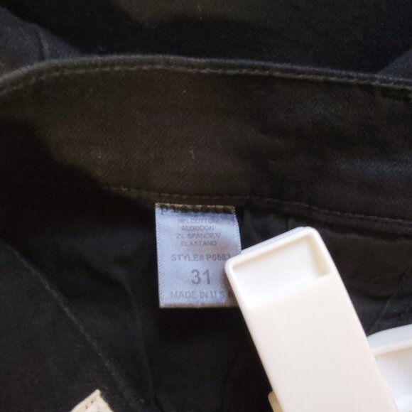 Women's Pistola bootcut Jeans size 31 black/onyx five pockets high rise stretchi - Picture 7 of 8